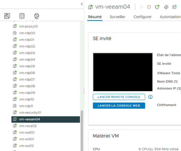 Console Veeam
